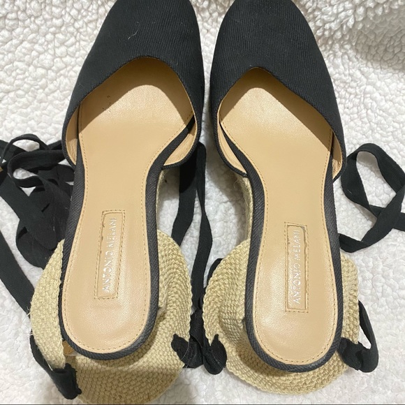 Antonio Melani Morgance black espadrille wedges size 9 NWOB - Picture 8 of 12